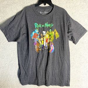 N Rick & Morty Mens T Shirt Size Large Tee Shirt Short Sleeve TV Tshirt